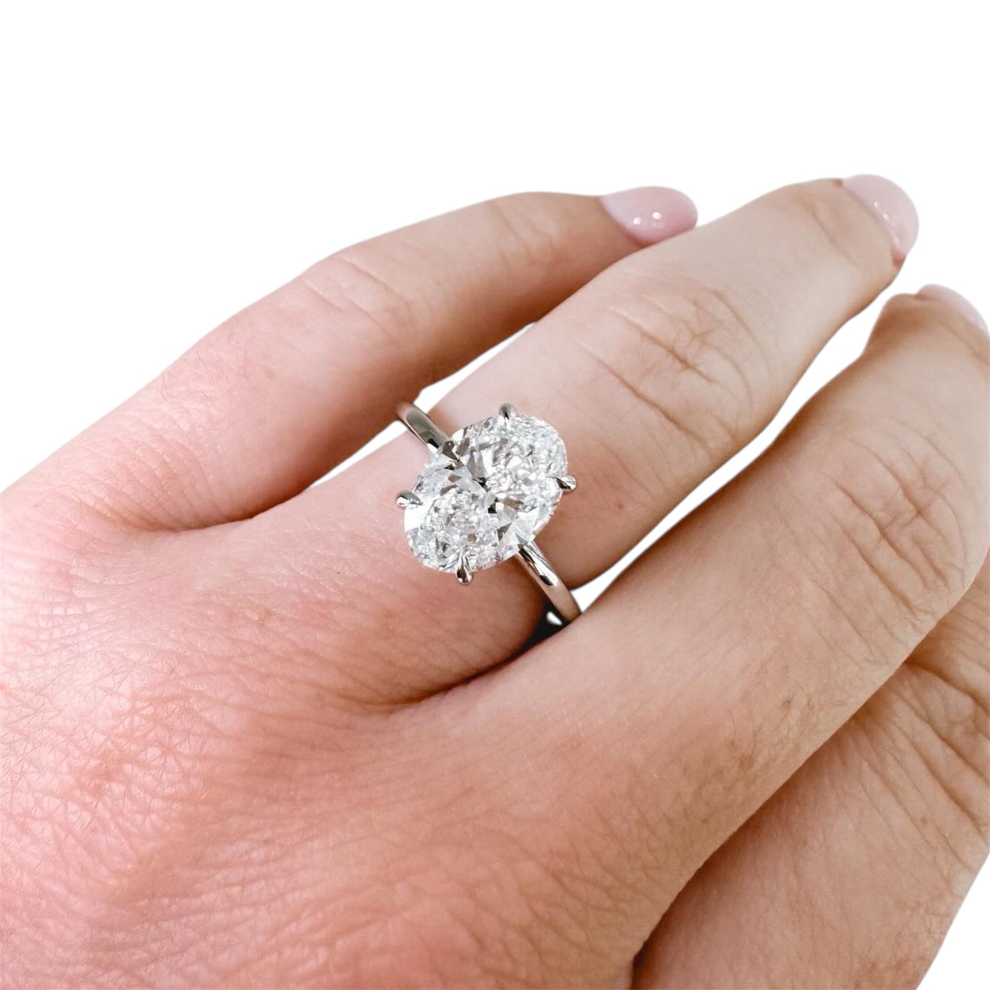 Lab Grown Oval Engagement Ring