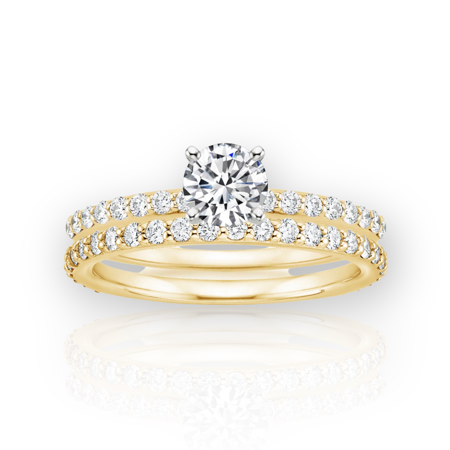 Natural Round Diamond Engagement Set