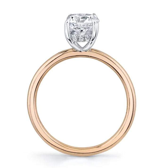 Round Lab Grown Engagement Ring bakersfinejewelry