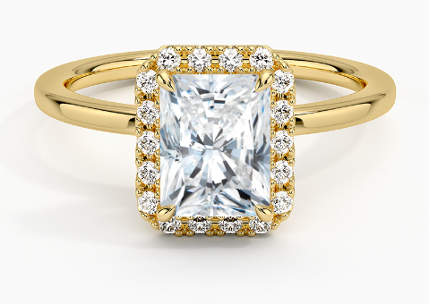 Lab Grown Radiant Diamond Halo
