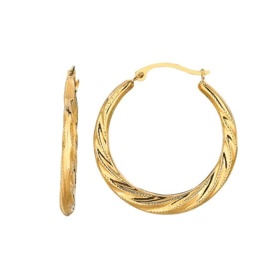 Round Twist Hoop Earrings
