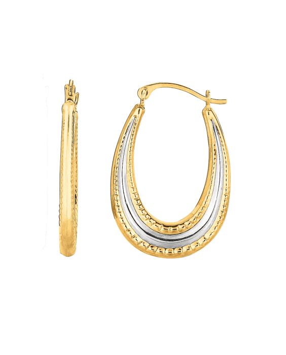 Two Tone Oval Hoops