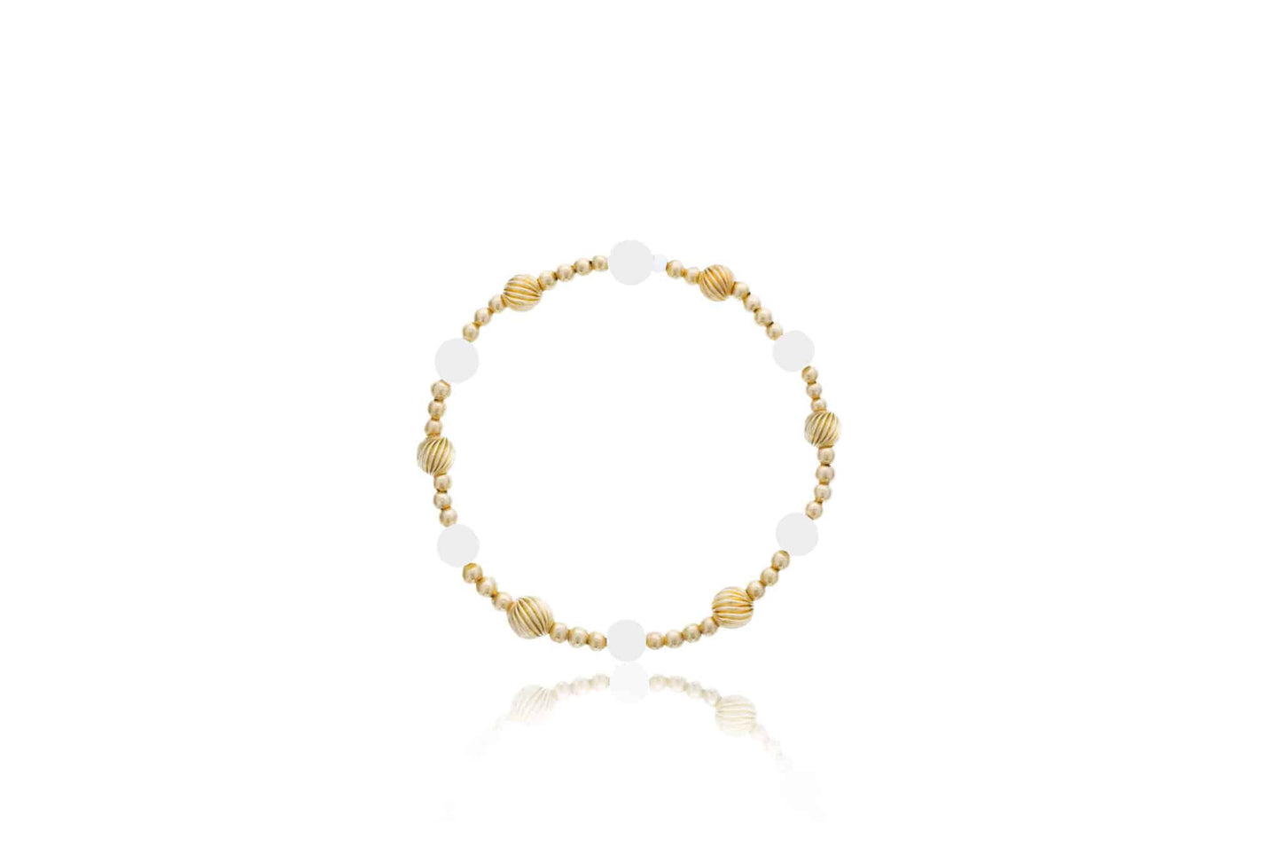Gold Filled Twisted Bead and Pearl Bracelet