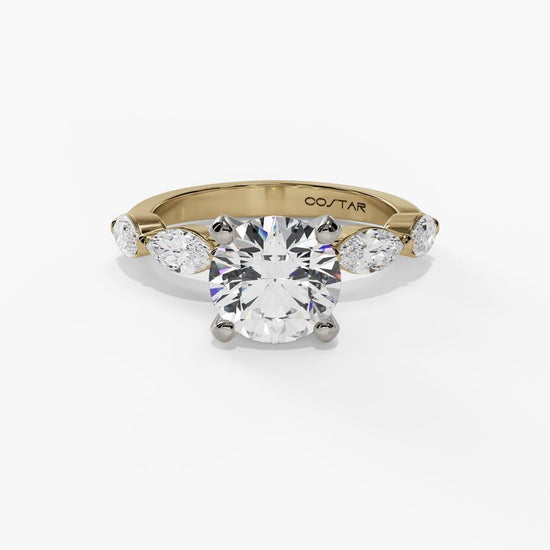 Round Lab Grown Diamond With Marquise Natural Diamonds