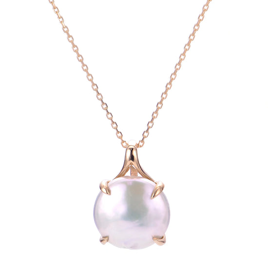 Freshwater Coin Pearl Pendant