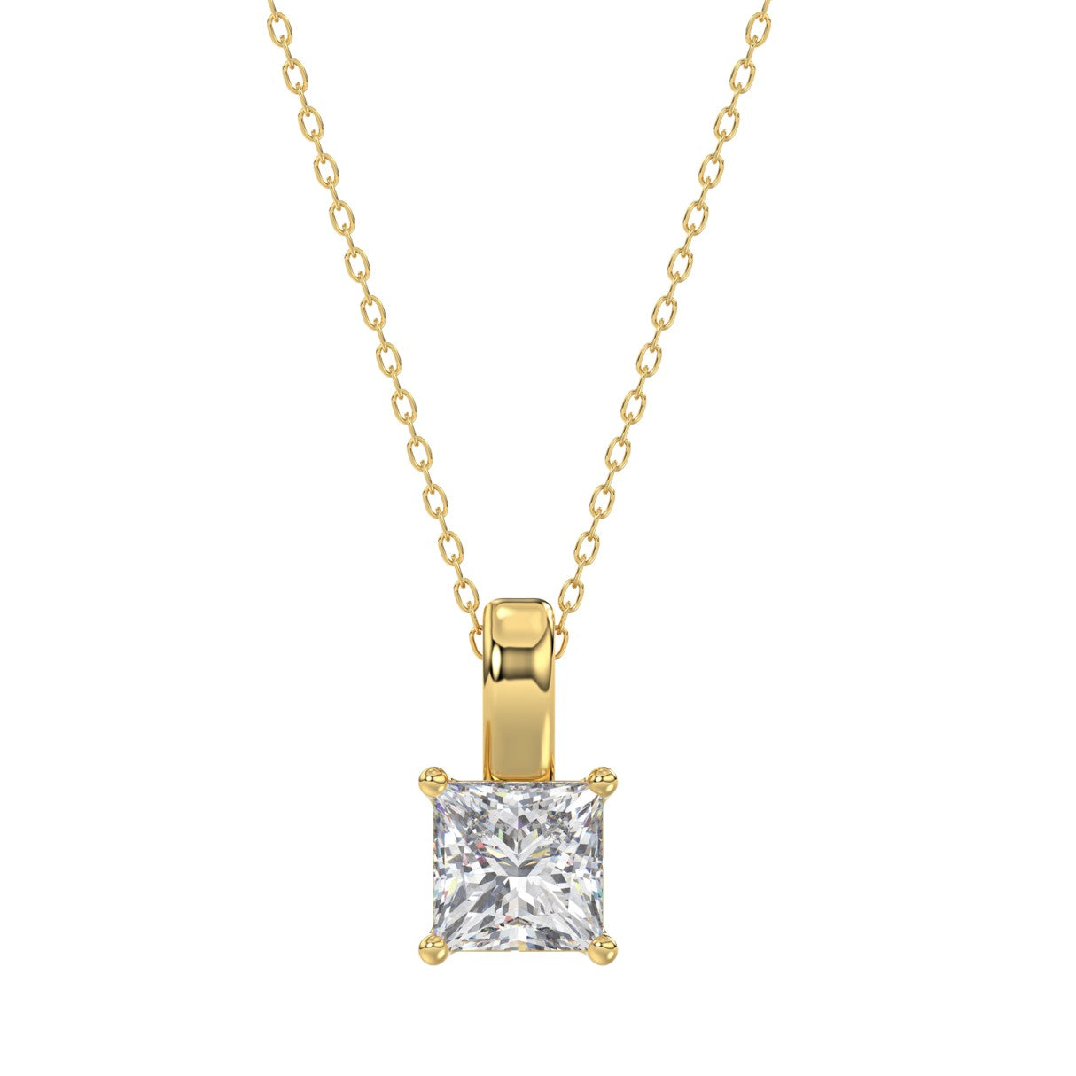 1.50ct Princess Diamond Necklace