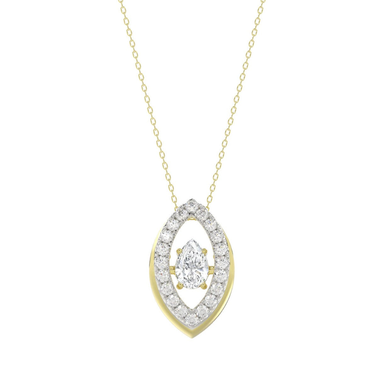Marquee Lab Grown Heartbeat Diamond Necklace