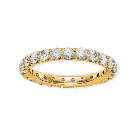 14K Yellow Gold Lab Grown Diamond Eternity Band