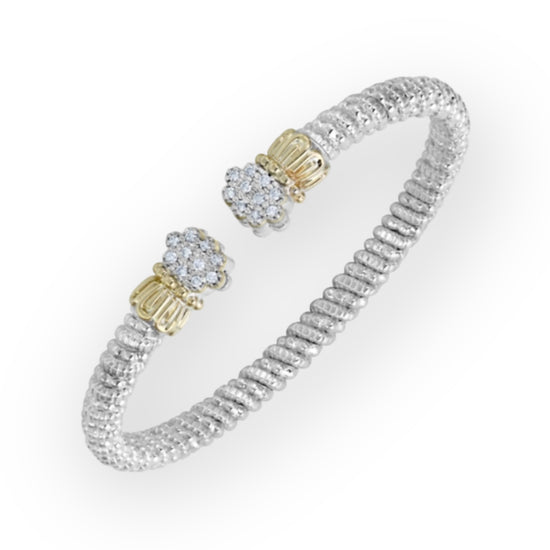 Vahan 14k Gold & Sterling Sliver Open Bracelet