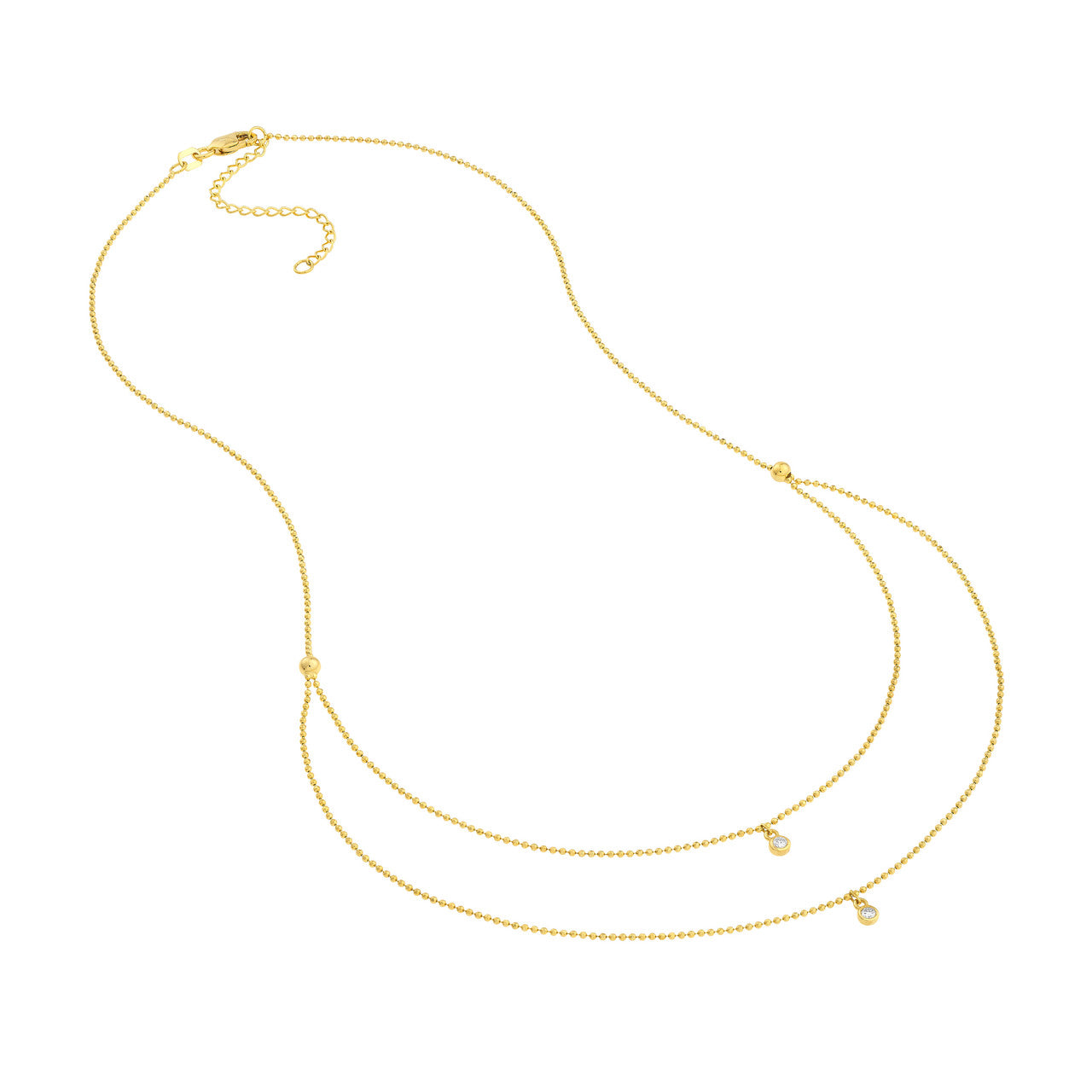 Layered Yellow Gold Necklace