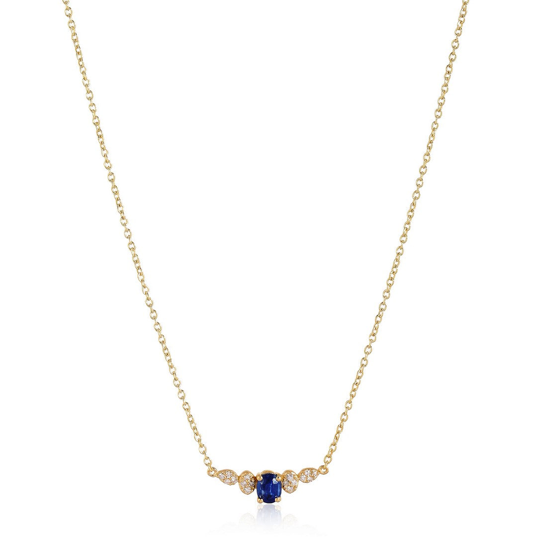 Diamond and Sapphire Necklace