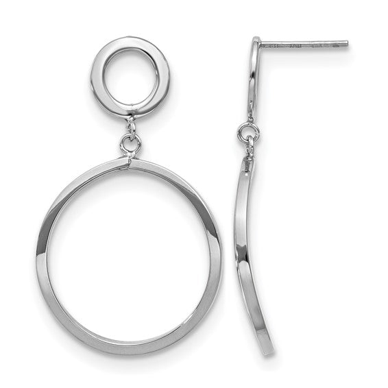 Round Post Dangle Earrings