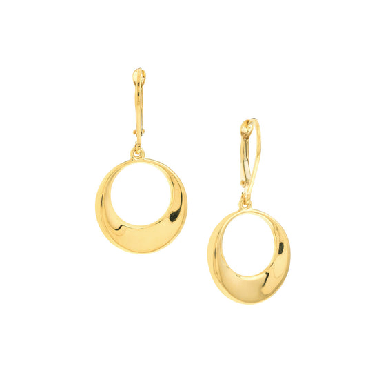 Puffed Circle Dangle Earrings