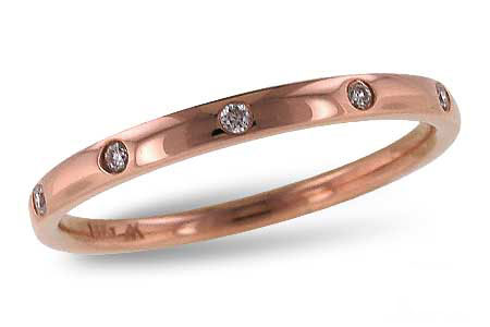 Rose Gold Band with Natural Diamonds