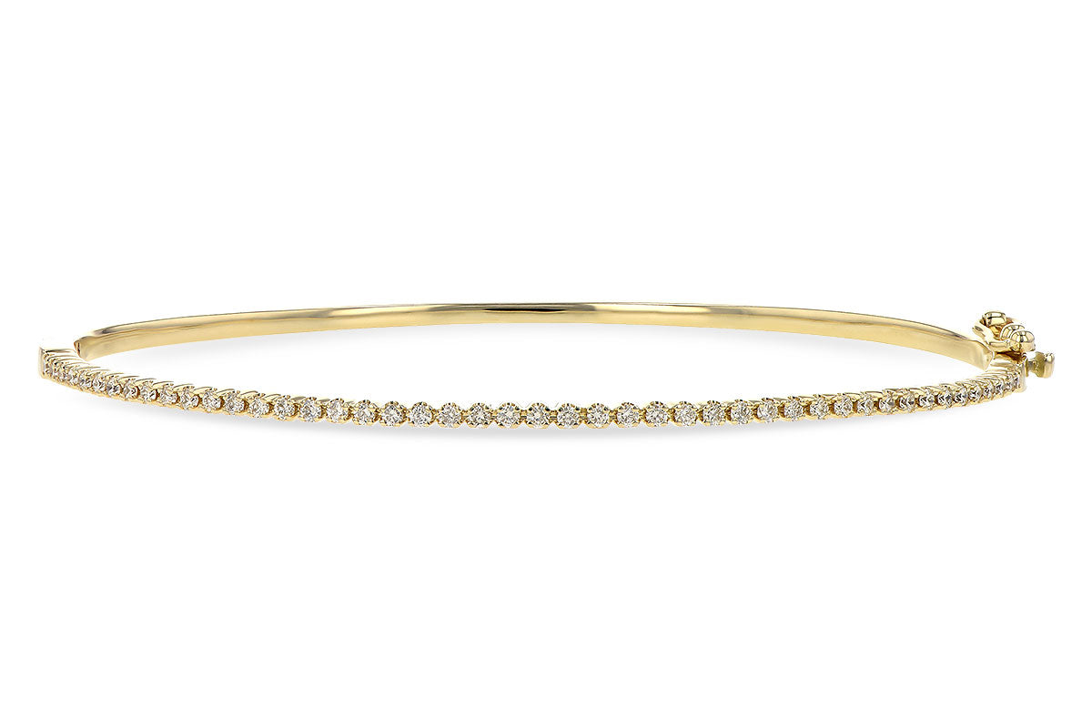 14k Yellow Gold Bangle with 0.50tcw Natural Diamonds