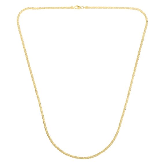 14k Yellow Gold Fancy Ice Chain