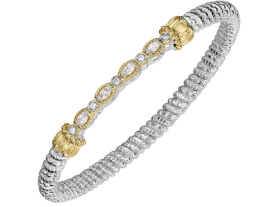 Vahan 14k Gold & Sterling Silver Bracelet with Marquise Diamonds