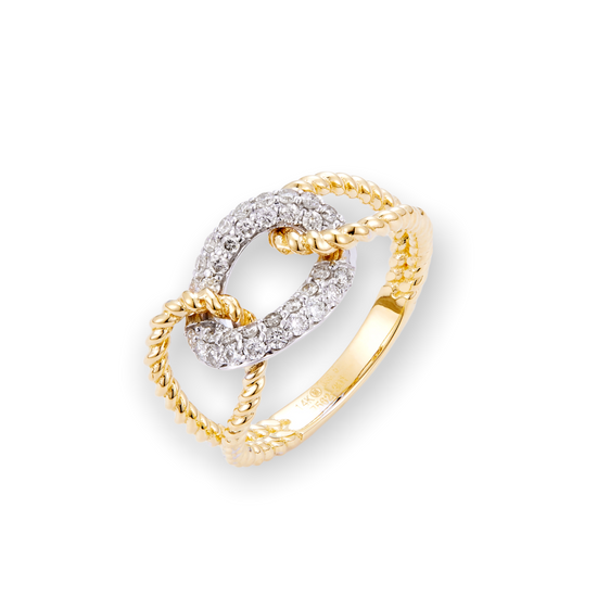 2 Tone Gold Fashion Ring