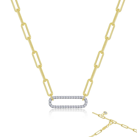 Sterling Silver Paper Clip Necklace