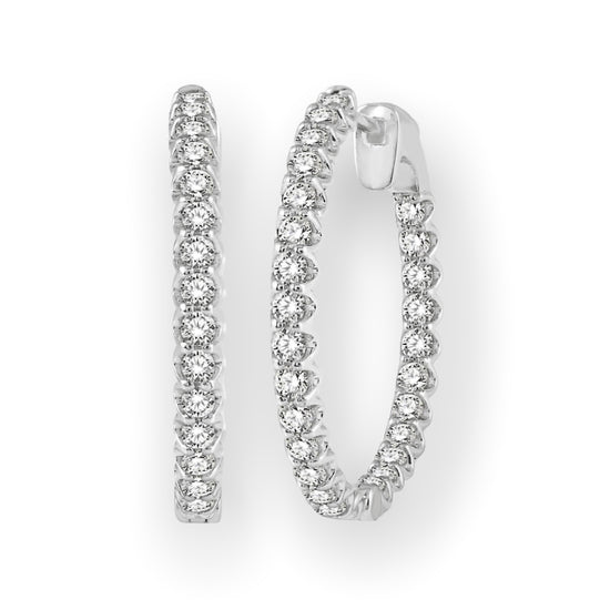 Inside-Out Diamond Hoop Earrings