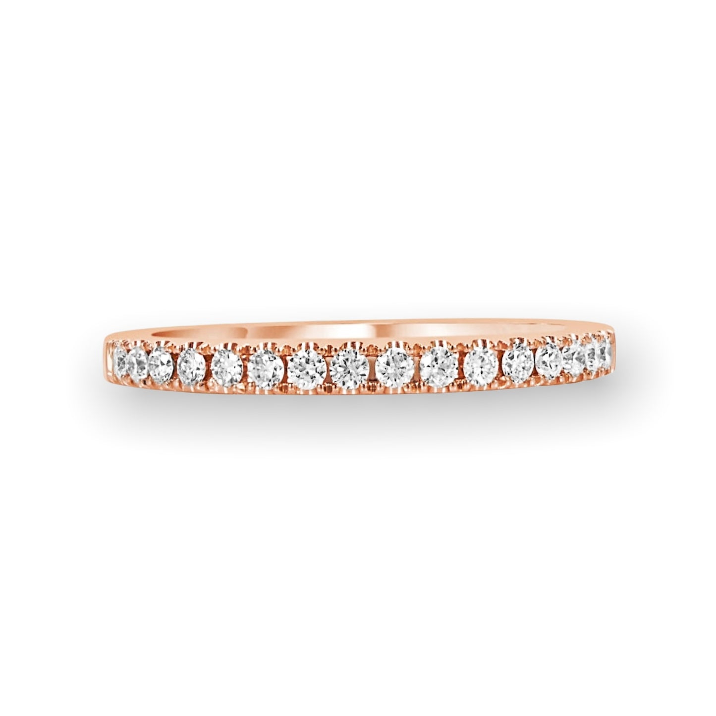 Woman's Wedding Band with Round Diamonds