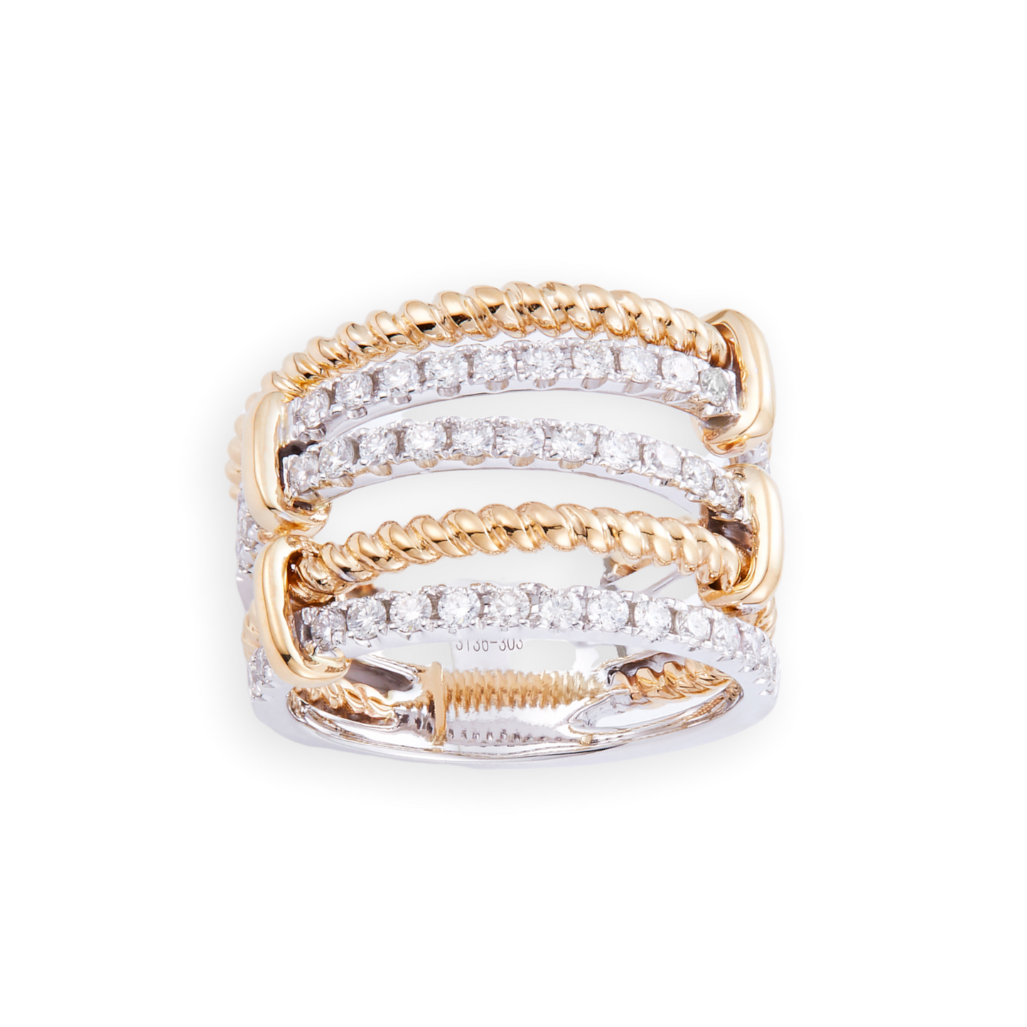 Load image into Gallery viewer, 2 Tone Gold Fashion Ring
