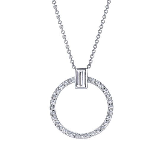 Open Circle Sterling Silver Necklace