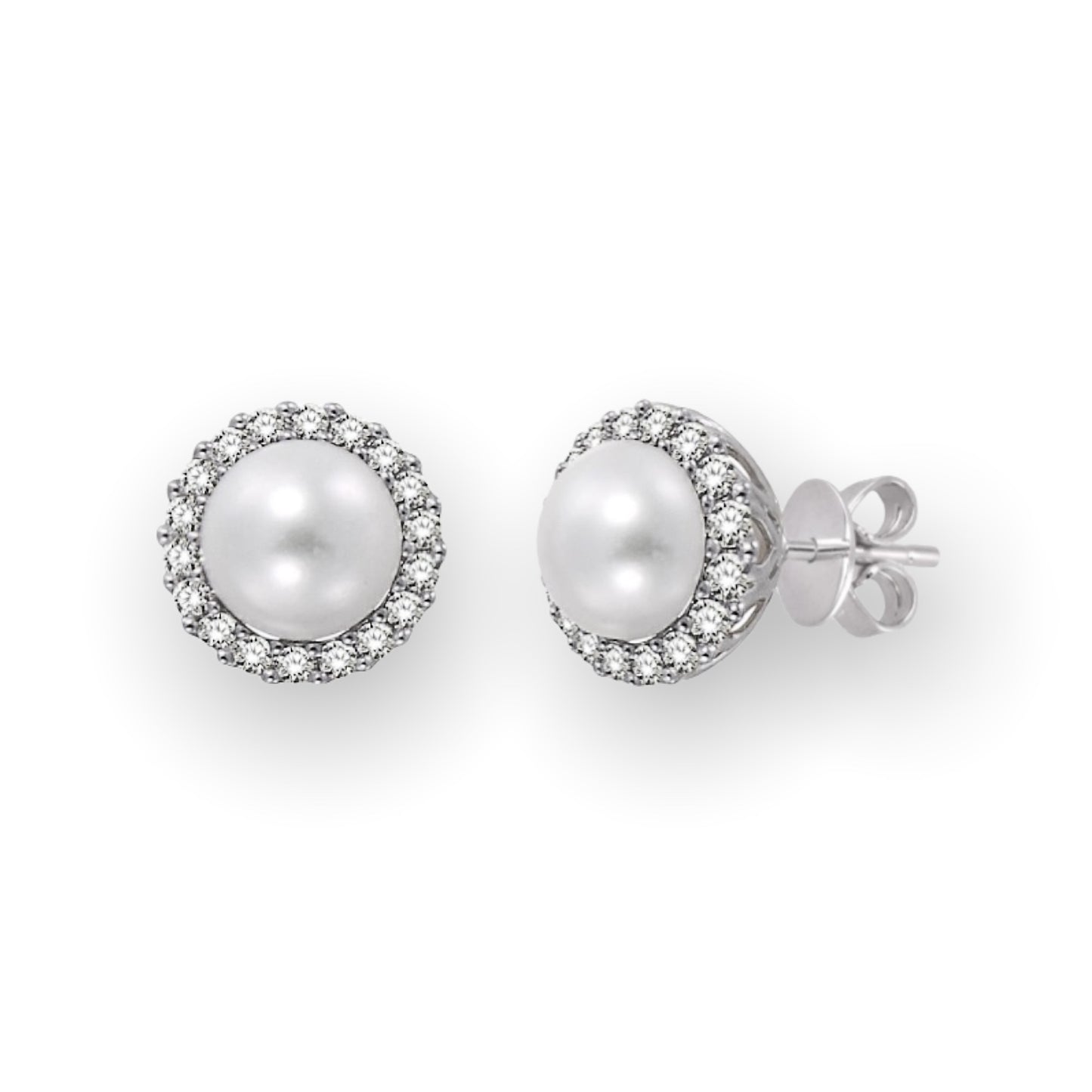 Pearl & Diamond Earrings