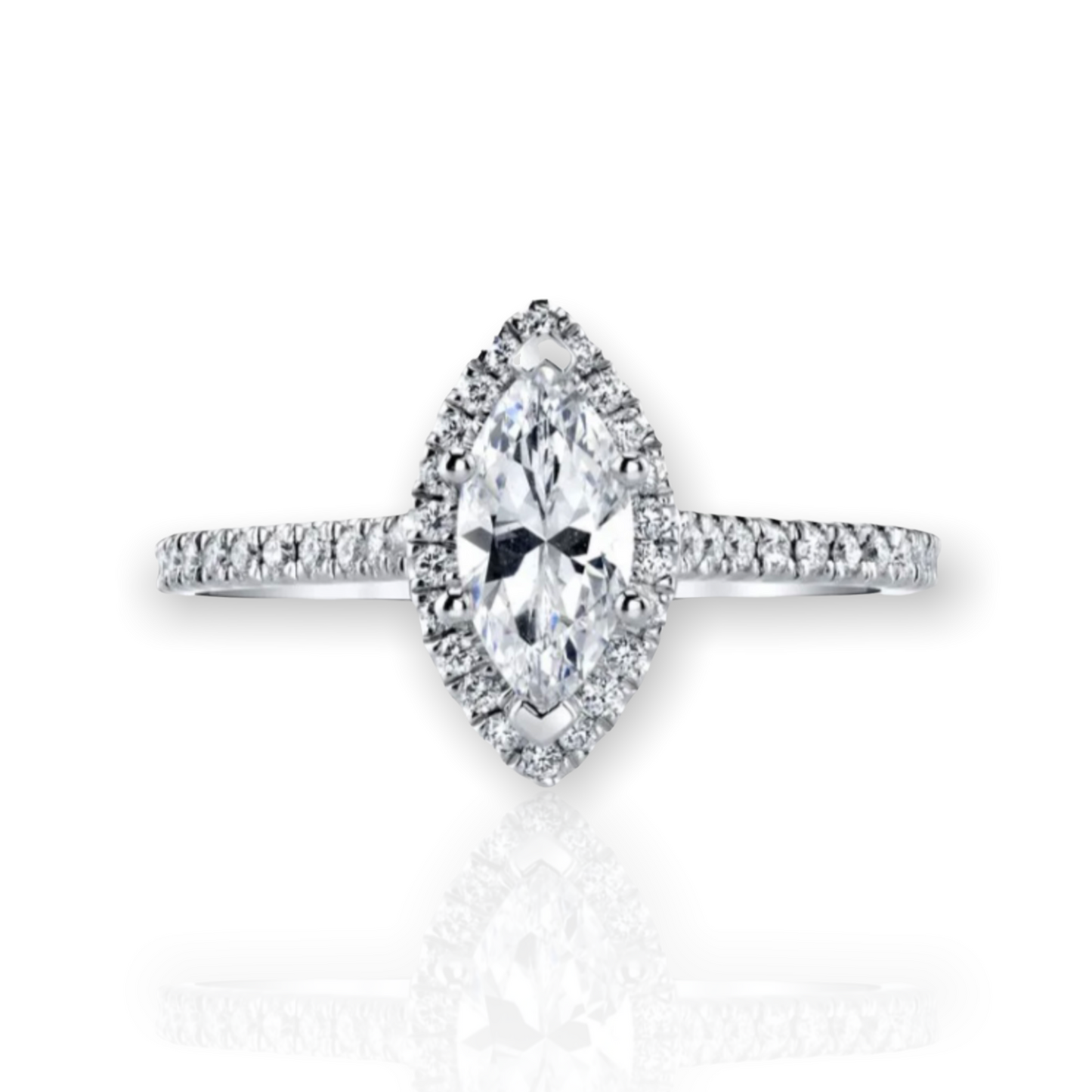 Marquise Halo Diamond Engagement Ring