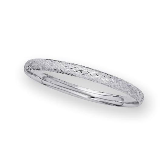 Textured Diamond Cut Laser Bangle