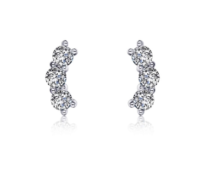 Lafonn 3-Stone Stud Earings