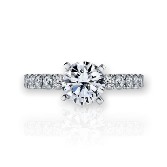 Round Diamond Engagement Ring Set