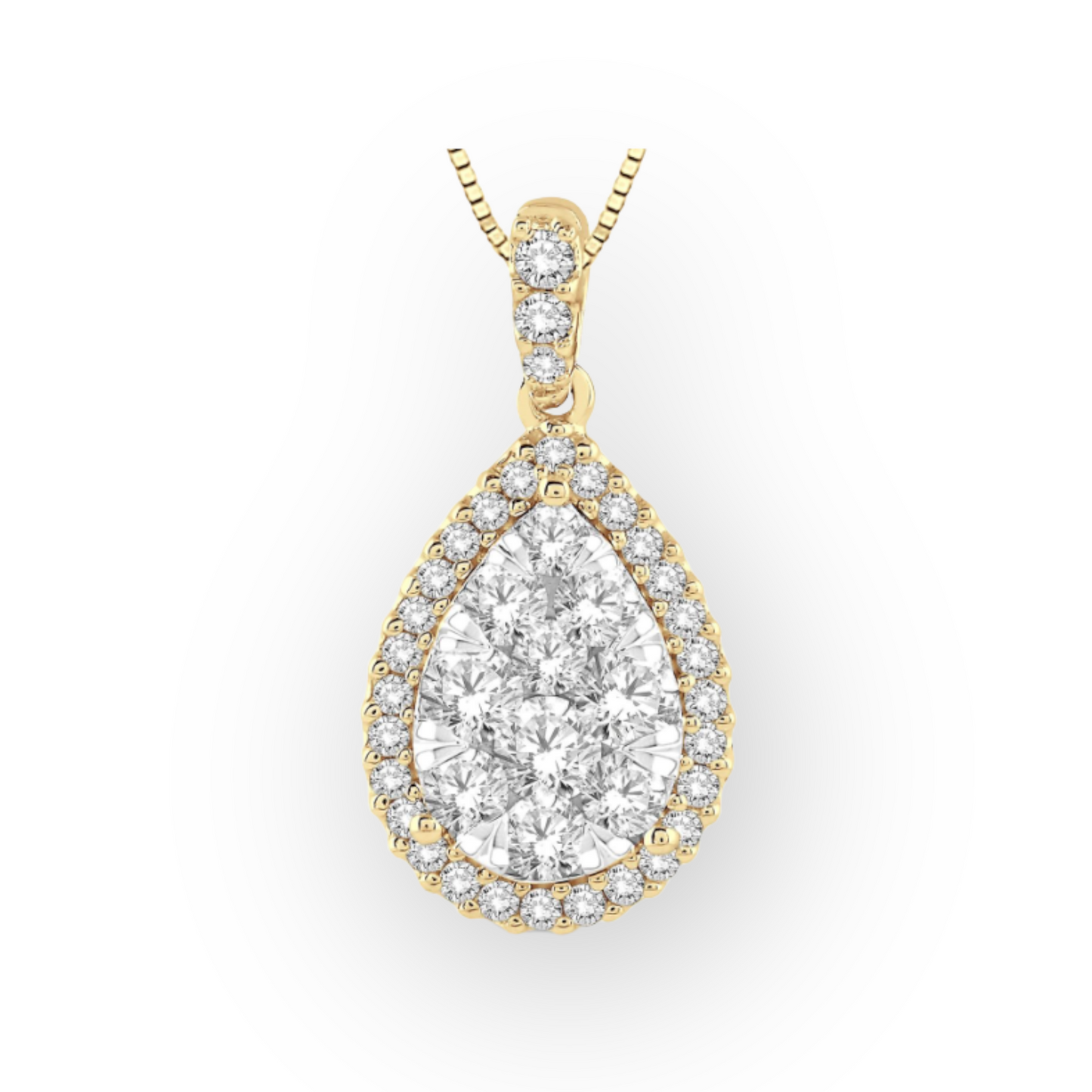 Load image into Gallery viewer, Pear Shape Lovebright Essential Diamond Pendant
