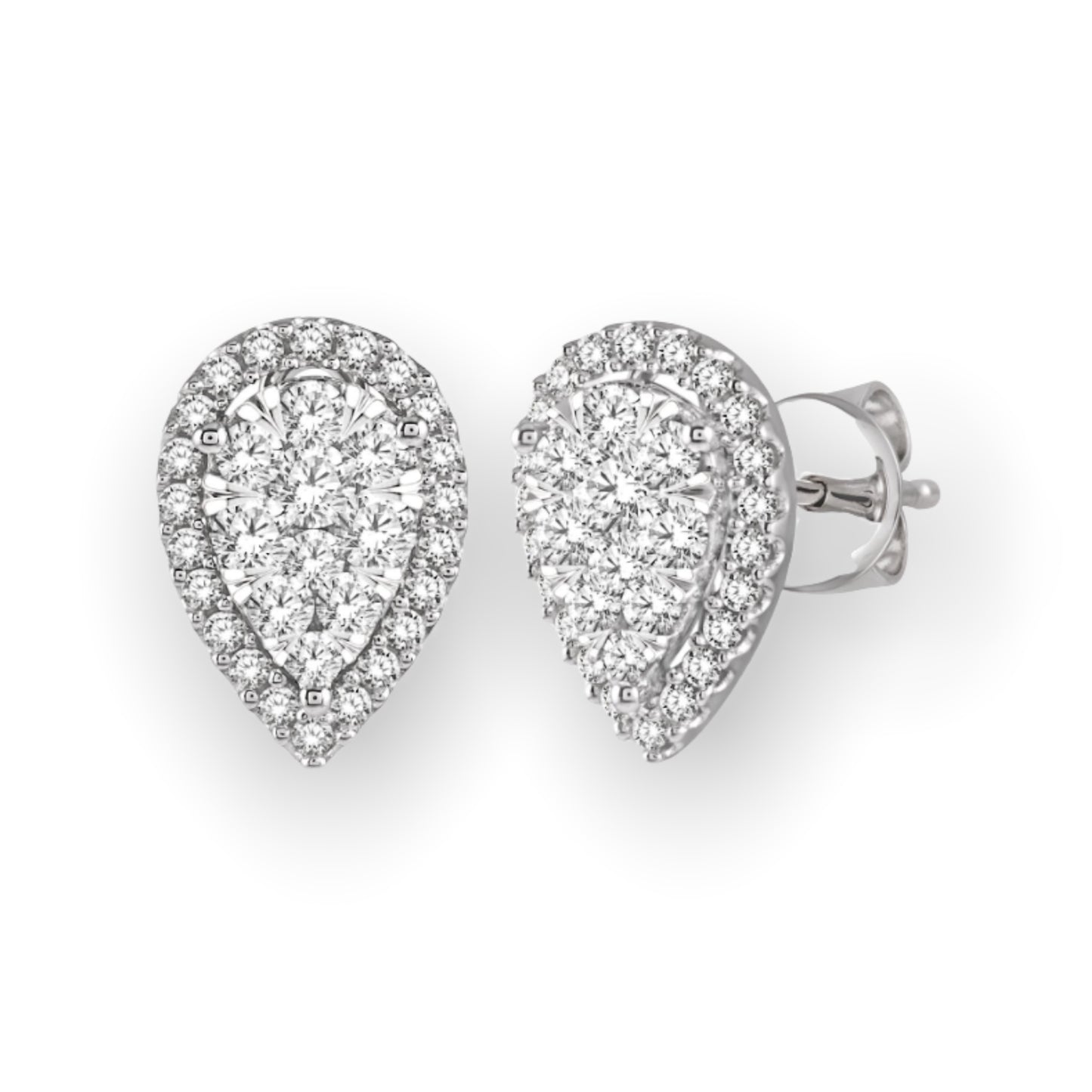 Load image into Gallery viewer, Pear Shape Diamond Stud Earrings
