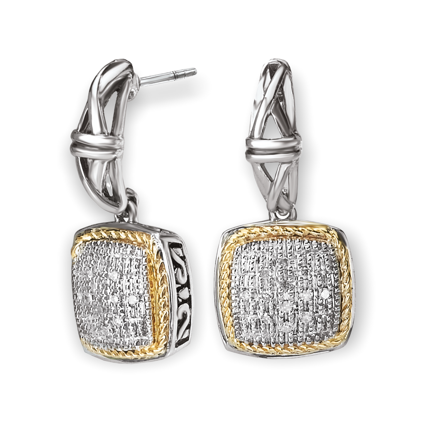 Load image into Gallery viewer, Gold Accent Drop Earrings
