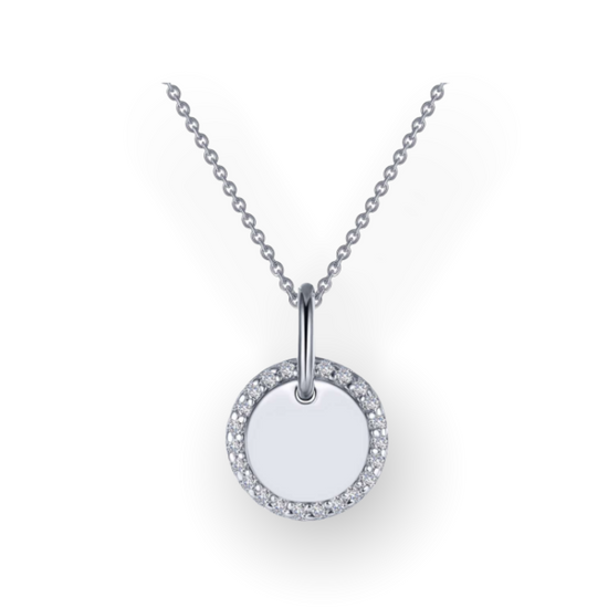 Lafonn Round Disc Pendant Necklace