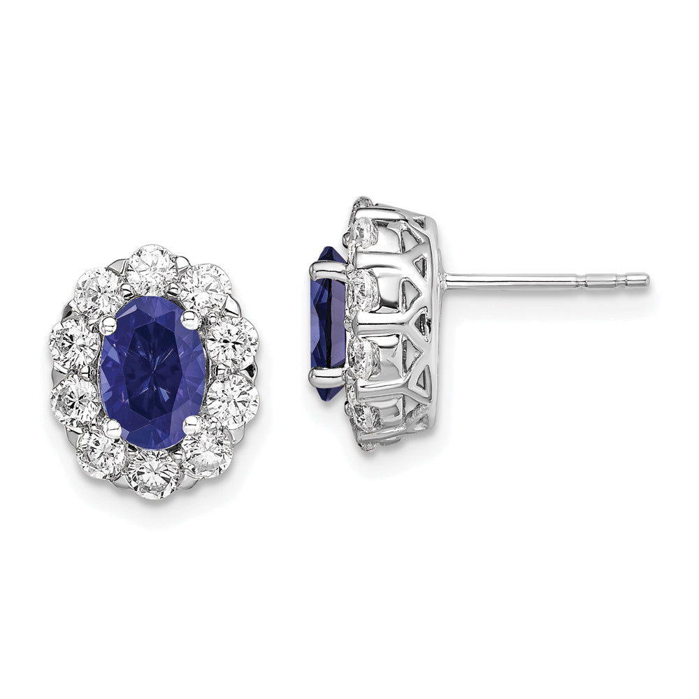 Load image into Gallery viewer, Lab Grown Sapphire Studs
