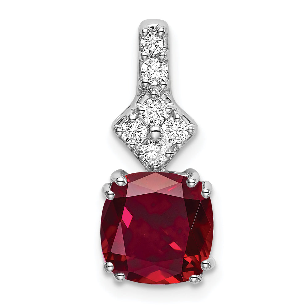 Lab Grown Ruby Pendant