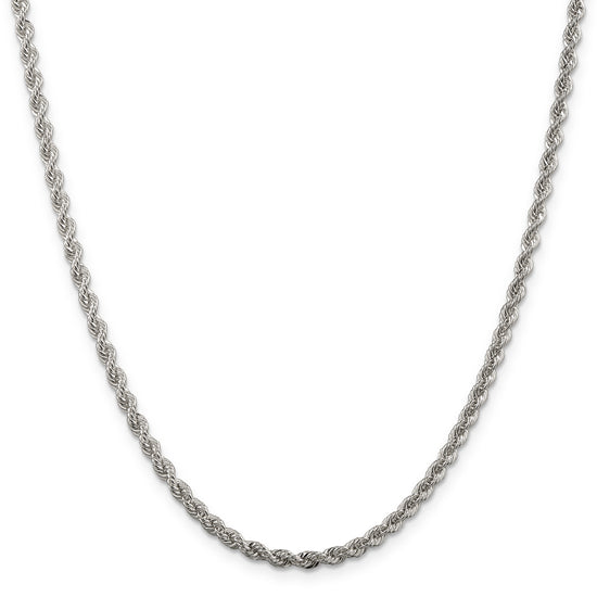 Sterling Silver 16" 3mm Solid Rope Chain