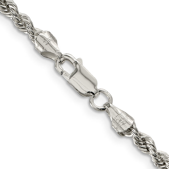 Sterling Silver 16" 3mm Solid Rope Chain