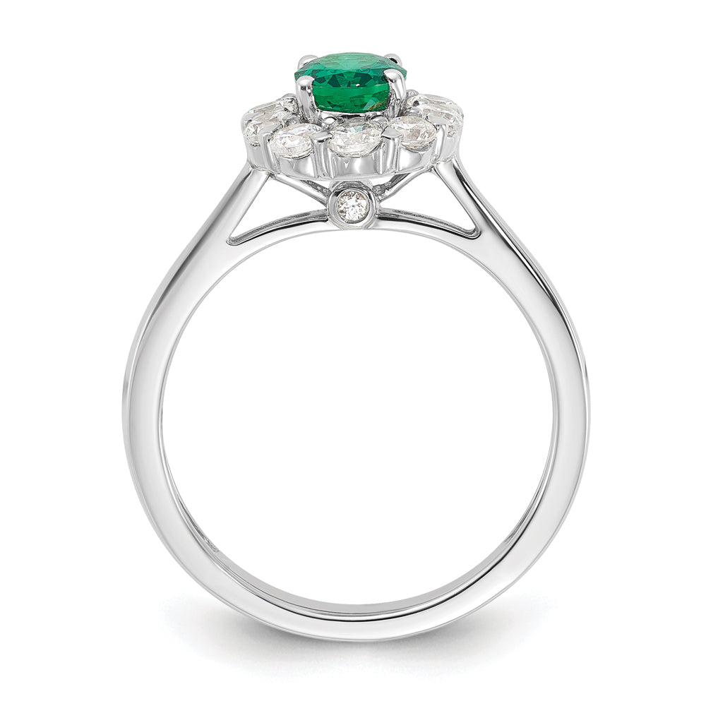 Load image into Gallery viewer, Oval Lab Grown Emerald Ring
