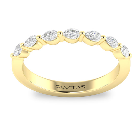 Load image into Gallery viewer, Pear Shape Diamond Wedding Band
