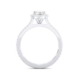 Tear Drop Halo Diamond Ring